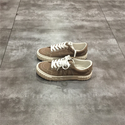 

New 100 Korean students canvas shoes women in the spring of 2019 are the wind plate shoes on the port of the Port