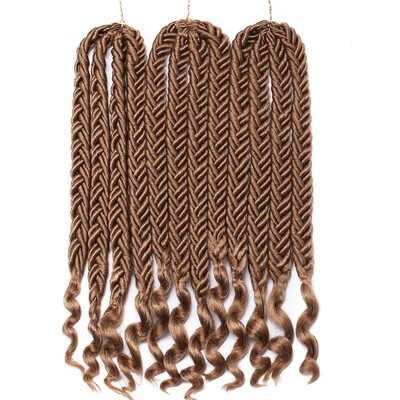 

5PcsLot Faux Locs Crochet Hair With Curly Ends 20 Inch Dreadlocs Goddess Locs Crochet Braids Synthetic Braiding Hair Extension