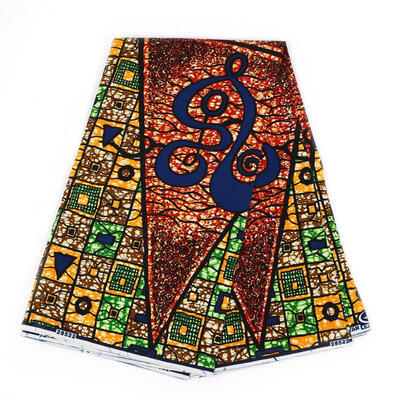 

Greensen 6 yard 100 Cotton African Fabric Dual-side Print Wax Fabric for Sewing Dress Handbag