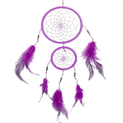 

Toponeto Handmade Lace Dream Catcher Feather Bead Hanging Decoration Ornament Gift