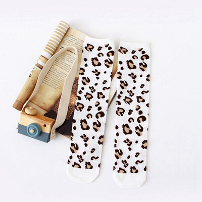 

Fashion Leopard Boys Girls Socks Cotton Soft Kids Knee High Socks Winter Leg Warmers Children Long Sock