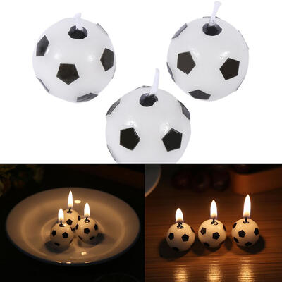 

3Pcs Cute Soccer Ball Football Birthday Party Cake Candles Decorations Supplies For Kids birthday cake candle cake candle