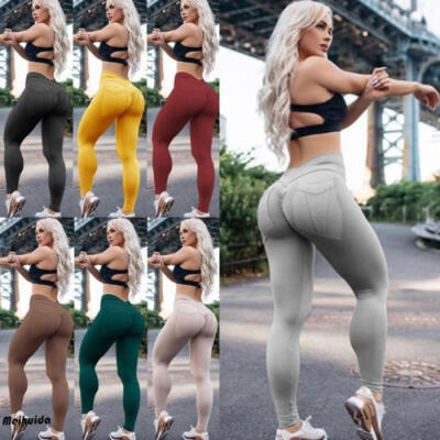 

Women High Waist Yoga Fitness Leggings Pants Gym Running Stretch Sports Trousers