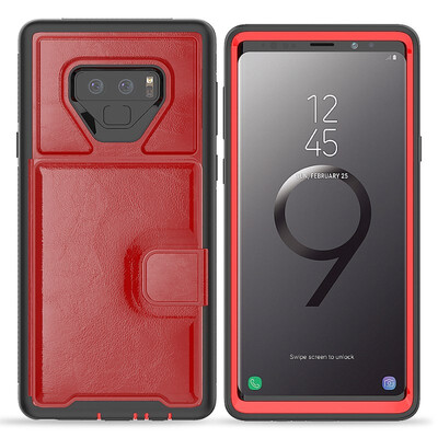 

For iPhone 7 Plus 8 Plus CaseSamsung s9 s9 plus Leather case card bag series Suitable for magnetic on-board supports