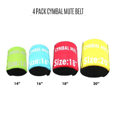 

1pc Drum Cymbal Elastic Mute Belt Practice Silencer Dampener 20inch