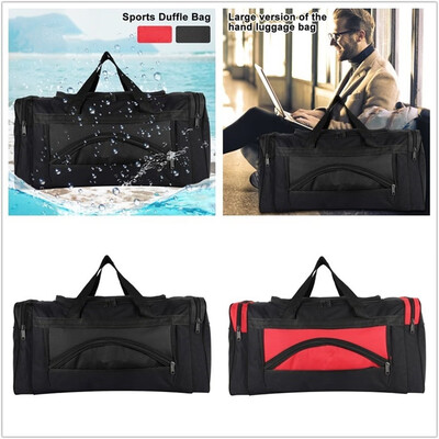 

1pcs Sports Duffle Bag Canvas Duffel Gym Black Red Small Large Mens Travel Hand Bag