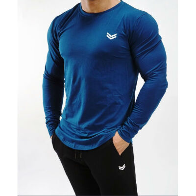 

Mens Casual Gym Muscle Long Sleeve T-shirt Fitness Workout Sport Tee Tops