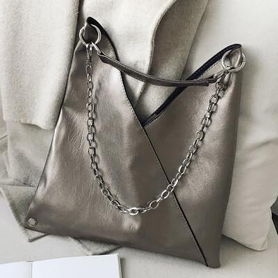 

Womens high-capacity bucket bag Joker Messenger bag Korean version of personality simple chain bag shoulder bag