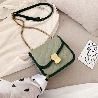 

Qiao Bani 2019 new Korean fashion Dongdaemun hit color small square bag shoulder diagonal tide handbags a generation