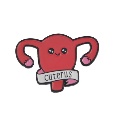 

Lovely Uterus Enamel Pin Coat Backpack Badge Female Personal Jewelry Brooch 1pc