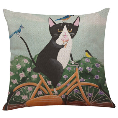 

〖Follure〗Cute Cat Sofa Bed Home Decoration Festival Pillow Case Cushion Cover