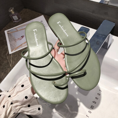 

Slippers women wear Korean version of fashion toed shoes with Roman shoes ins Port Wind Sand Beach Wind shoes