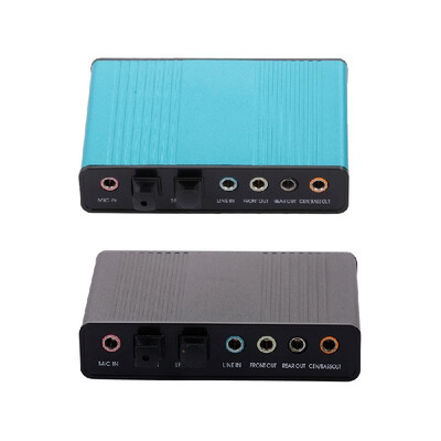 

External Sound Card Channel 5171 USB20 Optical Audio Sound Adapter for PC LaptopBlue