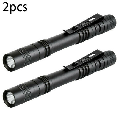 

2pcs Flashlight Clip Mini Stylus Light Penlight Pocket Pen Torch Lamp Practical