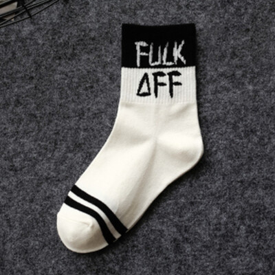 

Unisex Funny Cool Letter Print Socks Socken Cotton Socks For Men Sock For Women Design