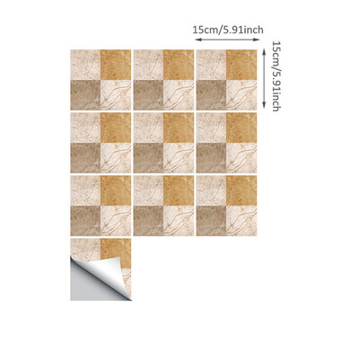 

15cmx15cm Self Adhesive Tile Wall Sticker Decal DIY Floor Kitchen Home Decor