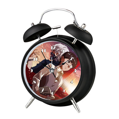 

Anime Alarm Clock 4 inch Round Silent Analog Alarm Clock Non Ticking Battery Powered Desk Alarm Clock