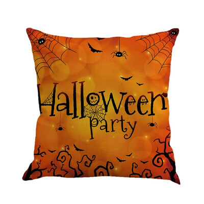 

Linen Halloween Pumpkin Pillow Case Sofa Waist Throw Cushion Cover Decor