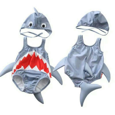 

Toddler Kids Baby Girl Boy Cartoon Shark Swimsuit Bikini Swimwear Bathing Suit