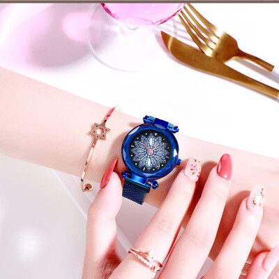 

2019 Simple Women Wrist Watches Fashion Ladies Flower Quartz Wristwatches Steel Mesh Women Clock Bayan Kol Saati Zegarek Damski
