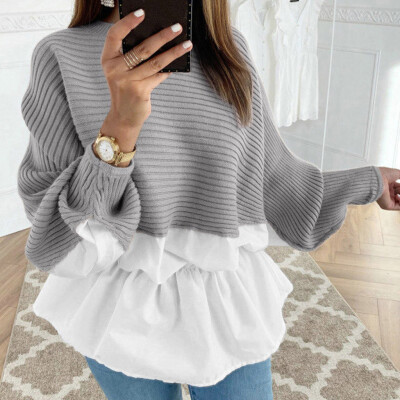 

Tailored Womens Long Sleeve Frill Ruffle Tops Ladies Casual Loose Pullover T Shirt Blouse