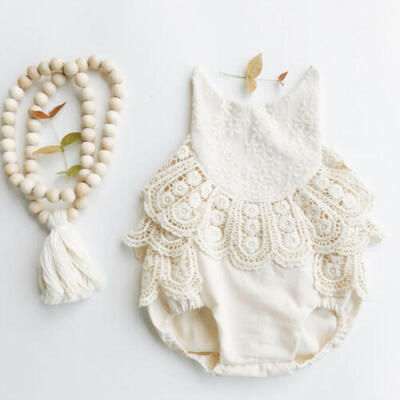 

Newborn Baby Girl Infant Lace Romper Bodysuit Jumpsuit Clothes Outfits Sunsuit