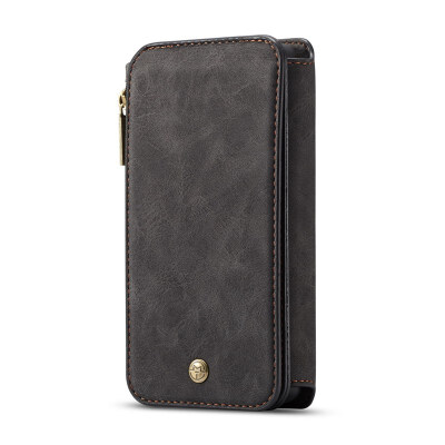 

CaseMe Leather Multi-function Wallet Case for iphone Xs MAX 65 inch Magnetic 2 in 1 Flip Folio Cover Card Slots Holder Zipper