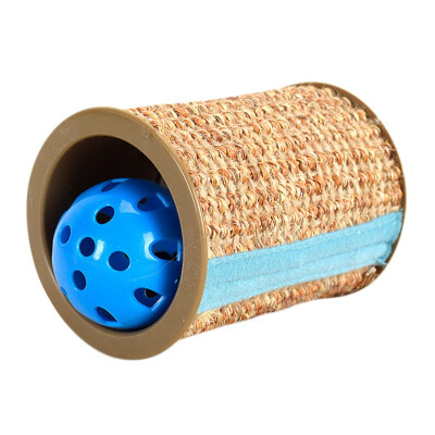 

Funny Rolling Cat Toy Cylindrical Grinder With Bell Sisal Cat Scratch Roller Cat Scratch Board Pet Supplies