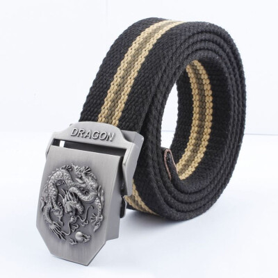 

Chinese style Men Belt Automatic buckle men casual dragon Belt Men thickening Canvas Belt Outdoor Men tidal current cowboys Belt