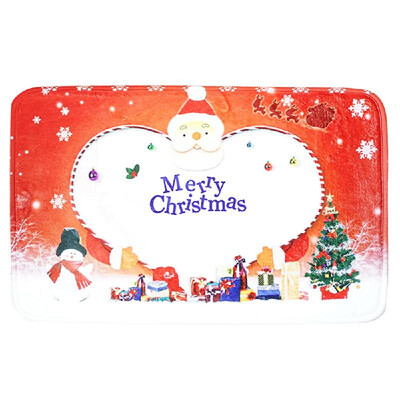 

Home Use Christmas Carpet Mat Anti-Skidding Doormat Floor Entryways Indoor Front Door Bathroom Mat Decor