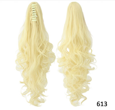 

Gobestart Clip-On Ponytail - Hair Extension For Women Multi Color Curly Clip Claw On Hair