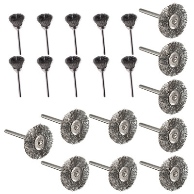 

20Pcs Stainless Steel Polishing Brush Wire Wheel Brushes For Drill Rotary Tool