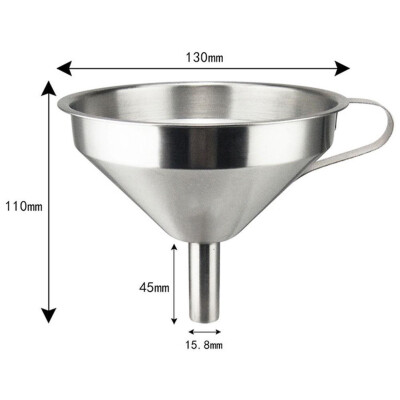 

Kitchen Funnel 304 Stainless Steel Funnel Large Removable Strainers Cooking Oil