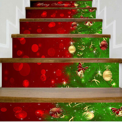 

〖Follure〗Christmas 3D Simulation stair stickers Waterproof Wall Stickers DIY Home Decor