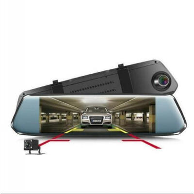 

Car Rearview Reversing Video Camera 1080P＋720P Mirror DVR Dashcam 7 inch Monitor