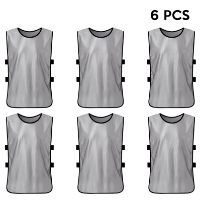 

6 PCS Adults Soccer Pinnies Quick Drying Football Jerseys Sports Scrimmage Practice Sports Vest Team Training Bibs