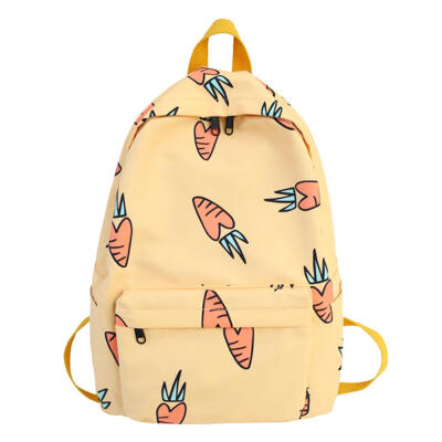 

Cute Cartoon Print Backpack Women Girl Large Capacity School Nylon Knapsack