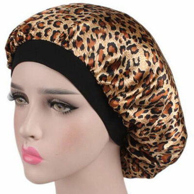 

Women Satin Night Sleep Cap Hair Bonnet Hat Silk Head Cover Wide Elastic Band