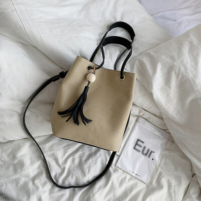 

Tailored Female Bag Canvas Small Bag Student Messenger Bag Shoulder Portable Bucket Bag