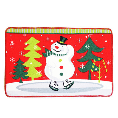 

Siaonvr Cartoon Christmas Carpet Anti-slip Mat Door Mat Household Bathroom Mat