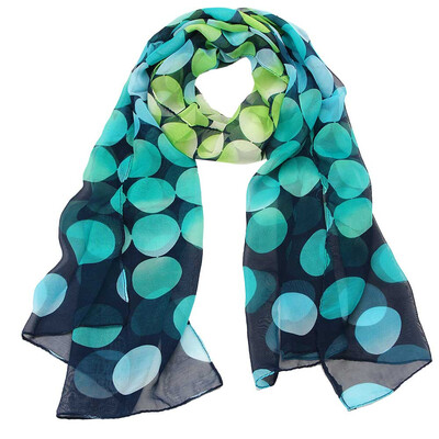 

Gobestart Women Lady Shawl Chiffon Dot Rectangle Scarf Scarves Gauze Kerchief