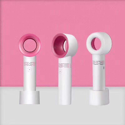

Summer Mini Bladeless Fan Handheld 3 Speed Adjustable USB Leafless Rechargeable Air Cooling Fan