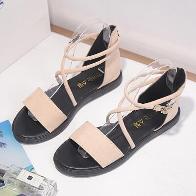 

Roman sandals female Xia Pingdi 100 retro style Korean version with chic fairy shoes