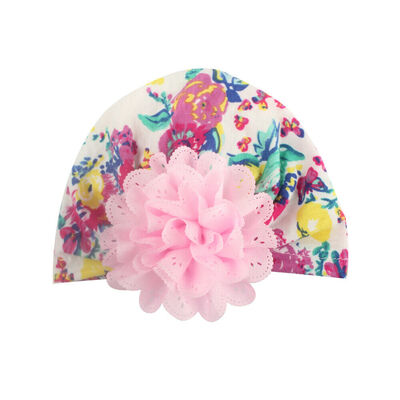 

Infant Toddler Kids Baby Boys Girls Hat Turban Cotton Flower Knot Beanie Hat Cap