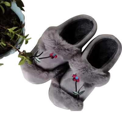 

CHUNNUANYANG Flower slippers autumn&winter home comfort simple 12321