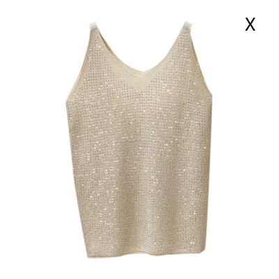 

Camisole Sequin Decoration Womens Camisole Fashion Sweet Camisole