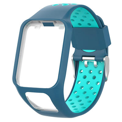 

Breathable Smart Watchband Two-tone Silicone Strap for TomTom 2 3 Series