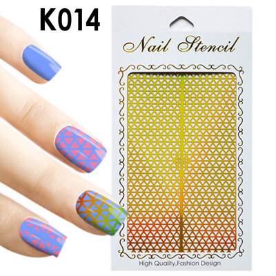 

〖Follure〗1Pc Irregular Hollow Nail Art Vinyls Stencil Stickers Manicure