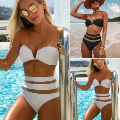 

Women Push Up Bikini Set Bra Padded Swimwear Bandage Lady Swimsuit Bathing Suit