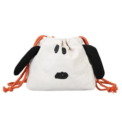 

Animal Dog Shoulder Handbags Canvas Women Drawstring Crossbody Bags Clutch